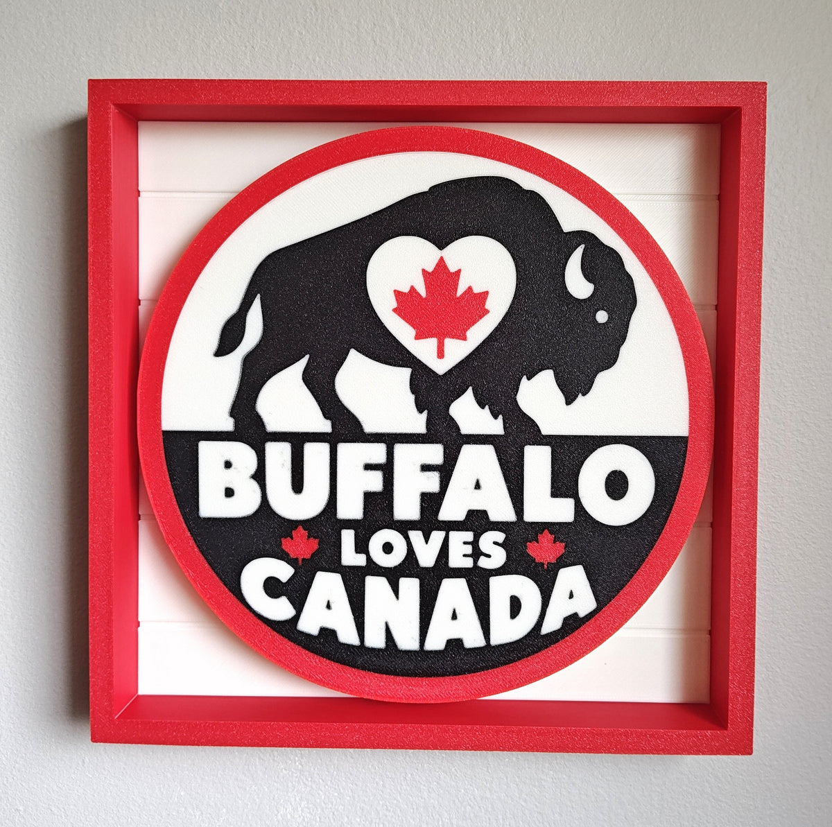 Buffalo Loves Canada Shadow Box