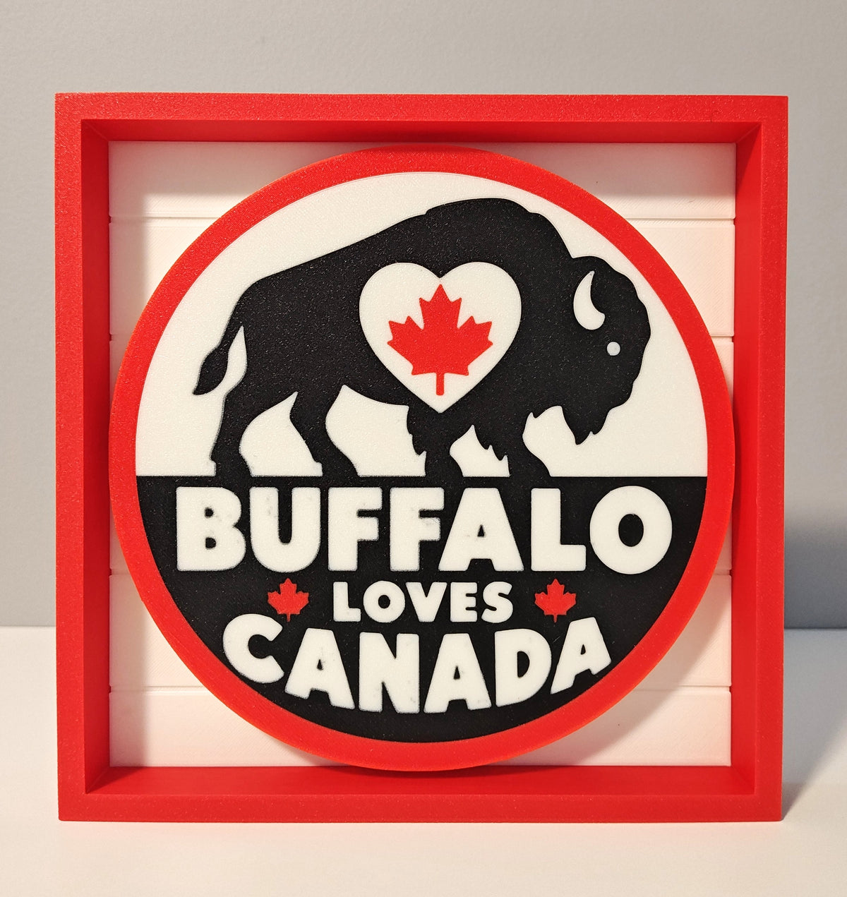 Buffalo Loves Canada Shadow Box
