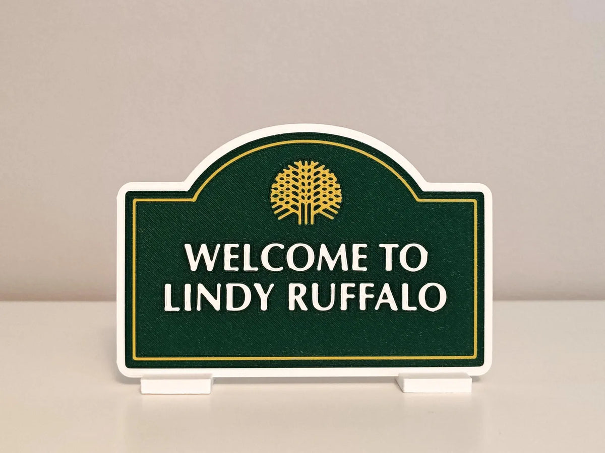 Welcome To Lindy Ruffalo Magnet with Removable Display Stand